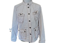 ESPRIT Cordjacke Jacke Stehkragen Baumwolle ganz helles Beige Rosa Gr.M/L#