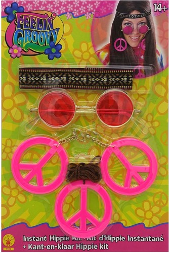 Damen hippie set karneval - hippie,