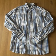 Paul & Shark Yachting Hemd Gr. 45 Langarm Kariert Gebraucht