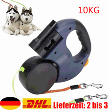 3M Doppelte Einziehbare Hundeleine Doppelleine Sicherheitsleine für große Hunde