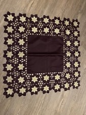 Tischdecke Weihnachten Mitteldecke Lila Gold 85x85 wie Neu