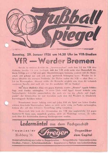Fussball programmheft 56 - , 55/56