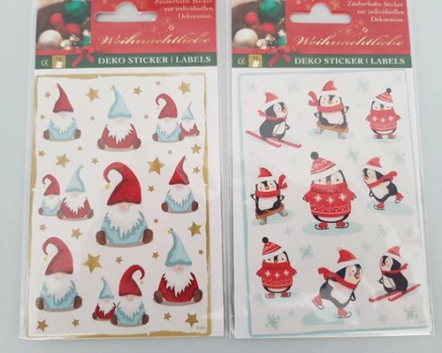 Weihnachtssticker deko set - deko,