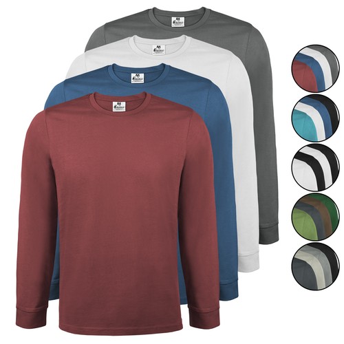 Herren langarmshirt 4er - langarmshirt, set