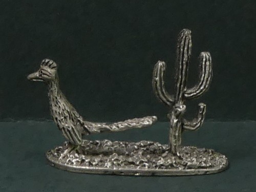 Zinnfigur roadrunner kaktus - roadrunner,