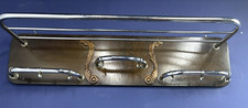 Wandgarderobe mit Hutablage Holz Metall Chrom Art Deco Bauhaus  ca. 100cm