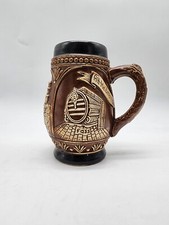 Vintage Bierkrug Braun Keramik