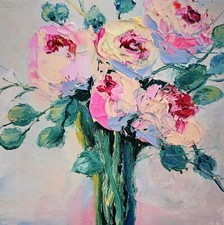 Pfingstrosen Blumen Ölmalerei