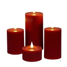 Led kerzen streifen rot - kerzen,
