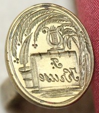 ➡️ Original Biedermeier Petschaft Siegel I. Kruse 19. Jh ?