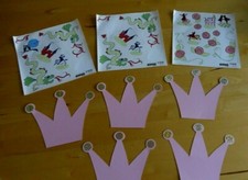 Deko für Wand / Schrank / Bett für die Prinzessin -5x Krone & Aufkleber von Ikea