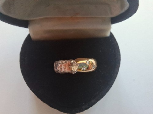 Ring aus gold und silber - , mit
