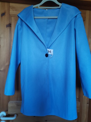 Kurzmantel mit kapuze blau - mit, kapuze,