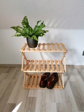 Klappregal, Regal, Ablage, Klein, Bambus(?), Faltregal, Schuhregal, Pflanzregal