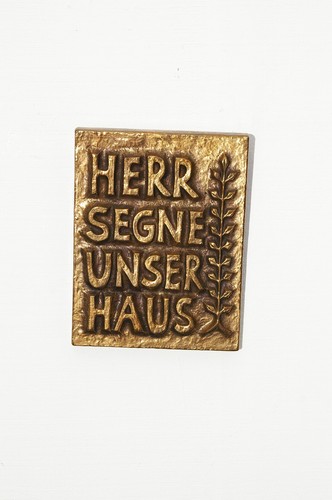 Bronzetafel herr segne unser - bronzetafel,