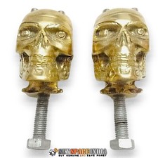 Custom Made Brass Skull 1" Old