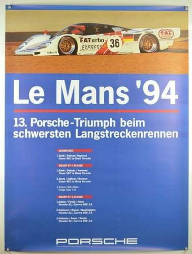 Plakat poster porsche 962 - plakat,