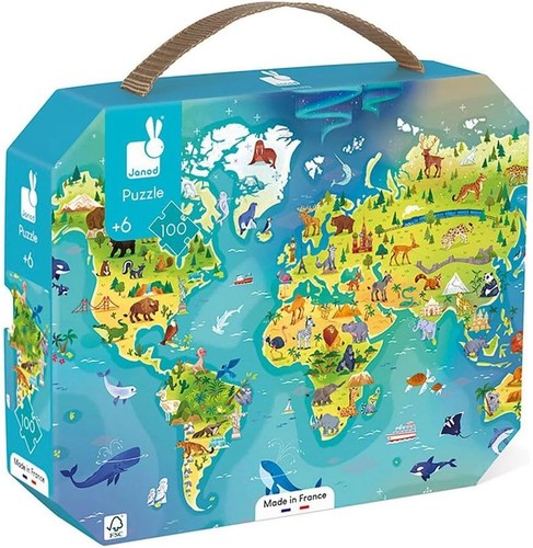 Janod kinderpuzzle die - die, welt