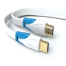5m HDMI Kabel Flach in Weiß