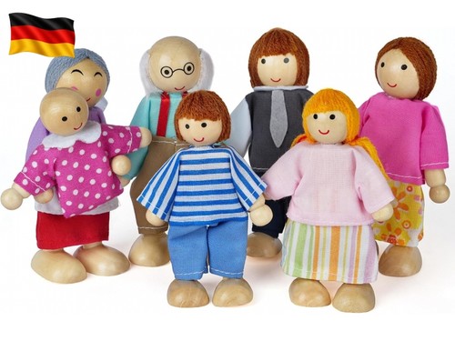 Holz familie puppen spielset - spielset, 7