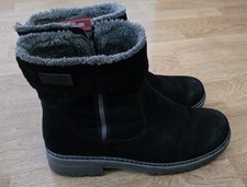 s.Oliver Damen Boots Stiefelette Stiefel Winterschuh gefüttert schwarz Gr 41 EU