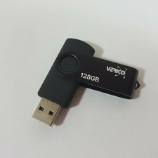 128GB USB 2.0 Stick Schlüsselanhänger Lesen 28MB/s Schreiben 6,5MB/s Schwarz