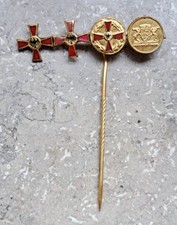 German Federal Merit Cross Miniature Stickpin – Bundesverdienstkreuz Combo with