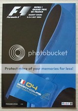 FRANZÖSISCHER GRAND PRIX FORMEL 1 F1 2004 MAGNY COURS Offizielles Programm