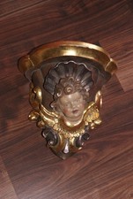 Barocke Wandkonsole Engelkopf