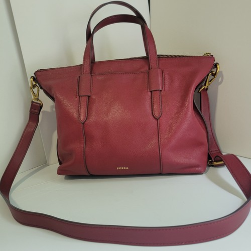 Fossil genuine leather satchel - fossil,