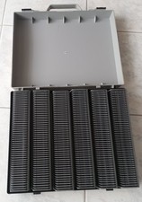 Diakoffer 6x50 Schwarz/grau mit 6 Universalmagazine Diamagazin Magazinkoffer