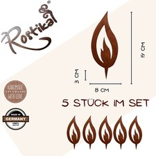 Deko Set Flammen Metall
