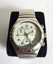 Vintage Herren Armbanduhr Chronograph - Swatch AG 1995 - Edelstahl Flex Armband