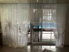 Fensterstore weiss mit Spitze 4 Elemente