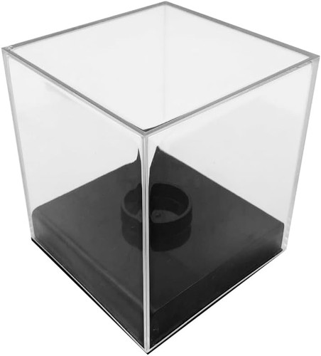 Transparente würfel vitrine - würfel,