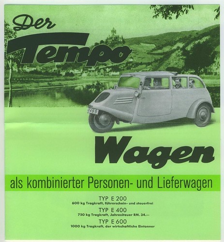 Tempo dreirad wagen 1938 - tempo,