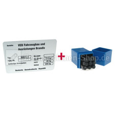 Typenschild + Schlagzahlen Set