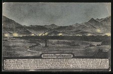 Künstler-AK sign. Friedr. Mutschler: Landschaft bei Nacht, Nächtliche Vogesenwa 