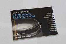 Canon EF 100-400mm f/4.5-5.6L IS USM  - Anleitung, Manual, Bedienungsanleitung