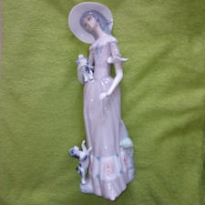 Porzellanfigur Dame mit zwei