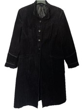 Damen Cord Mantel Schwarz Gr