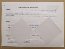 Acorn Bison 80 Treppenlift Programmieranleitung selbst verfasst