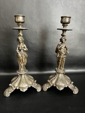 Paar antike bronzierte Metall