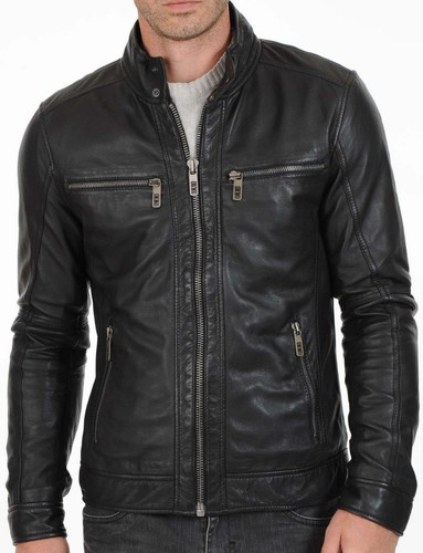 Herren lederjacke stylisch - herren,