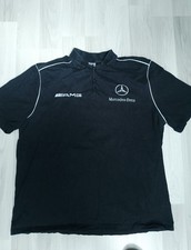 Mercedes AMG Poloshirt Herren Schwarz Classic Kurz Arm Auto Motorsport Tuner