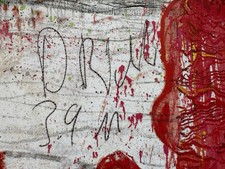 Daniel Richter signiert Einladung Karte Original Unterschrift Signed Autogramm