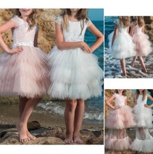 Mädchen Kleid Festkleid Kommunion lang und kurz Girl Party Dress CDR075