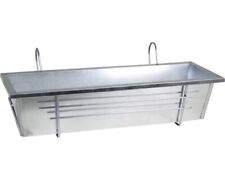 Blumenkasten Zink 60x18x18 cm silber inkl. Halterung