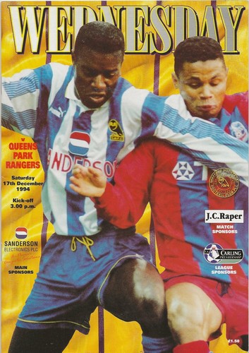 1994 sheffield wednesday - sheffield, v