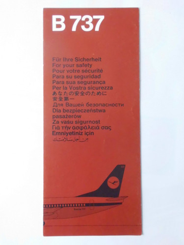 Safety card lufthansa boeing - safety,